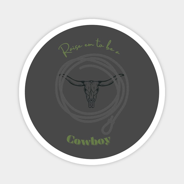 cowboy skull Magnet by BaronsHouse